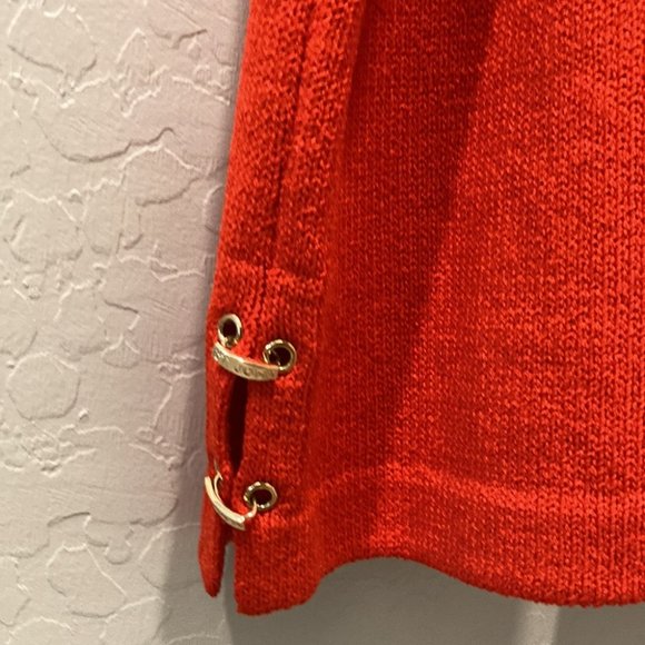 St. John Collection Orange Santana Knit Sleeveless Dress Size 4 - Picture 10 of 13
